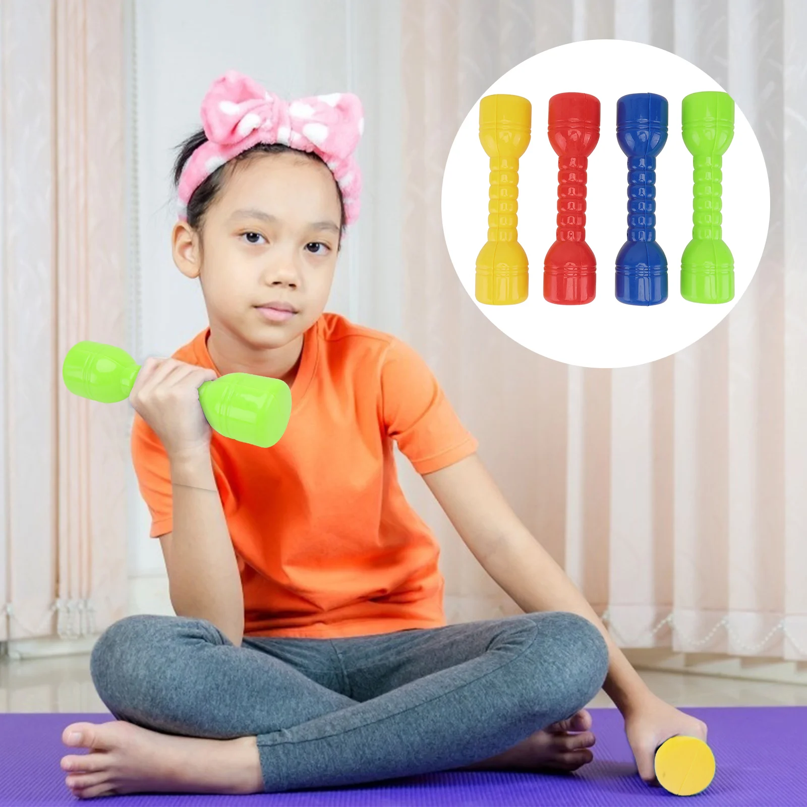 

4 Pcs Kids Outdoor Playset Children Barbells Toy M for Kindergarten Small Dumbbells Fitness