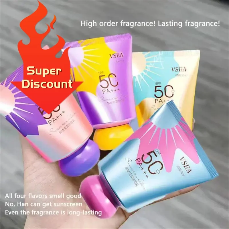 Spf50 Sakura Sunscreen Whitening Cream Face Protector Solar Sun Blocker Isolation Lotion Bleaching Moisturizer Korean Sunscreen