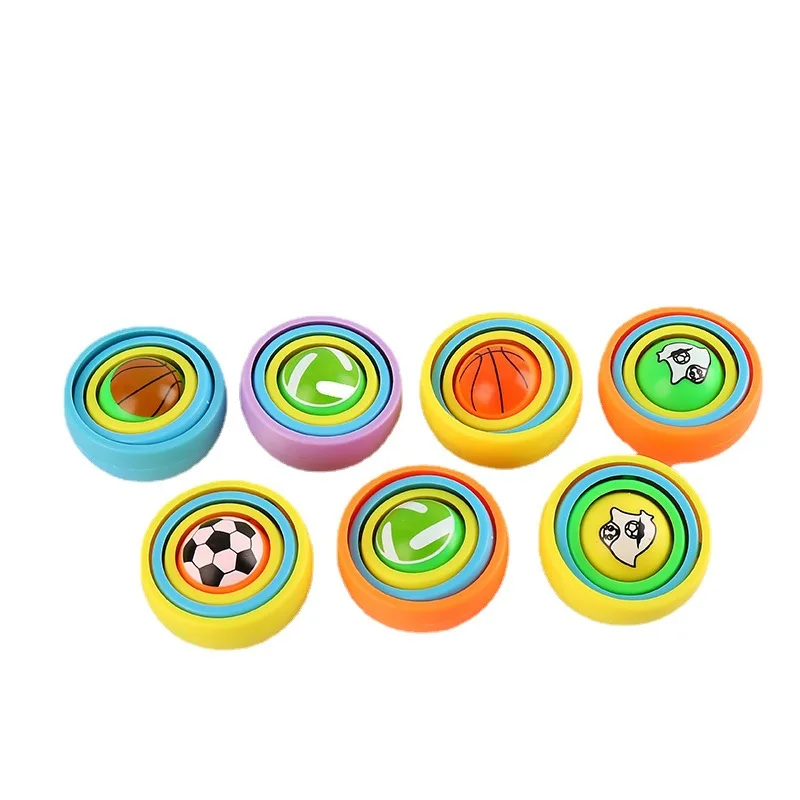 Creative blockbuster color multi-layer 3D fingertip flipping gyro ball decompression ball educational decompression toy