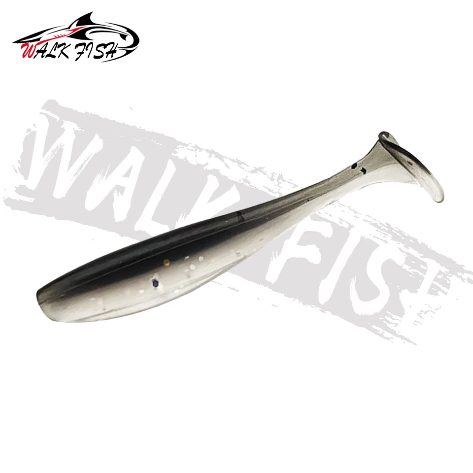 Walk Fish 20pcs 40mm 0,5g Weich köder Silikon köder t Schwanz Shad Wobbler Angel köder Seewurm Swimbait Streamer Silikon köder – Detail 8