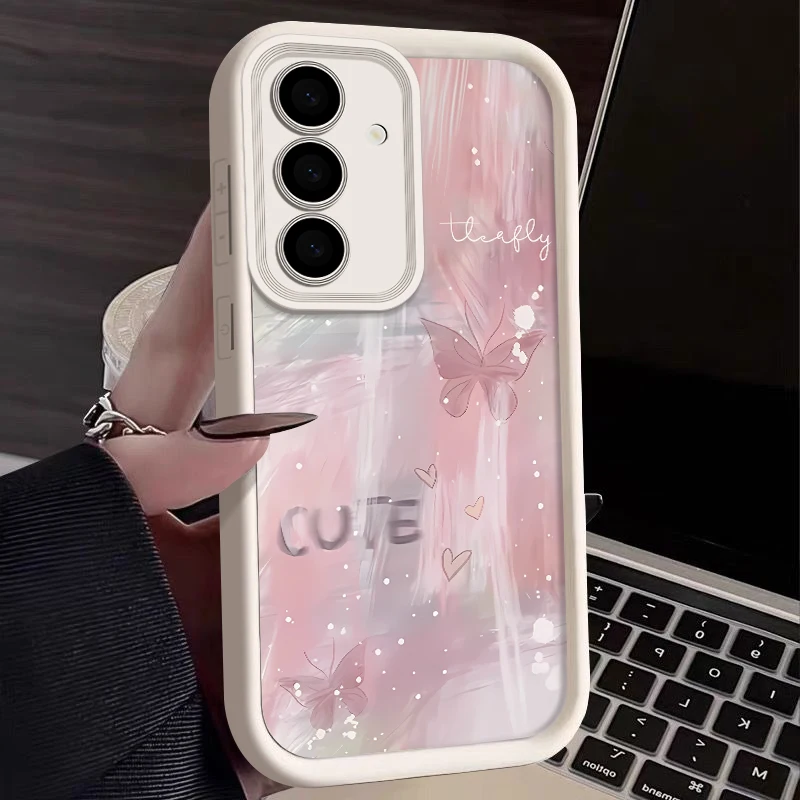 Pink Gradient Butterfly TPU Phone Case Cover