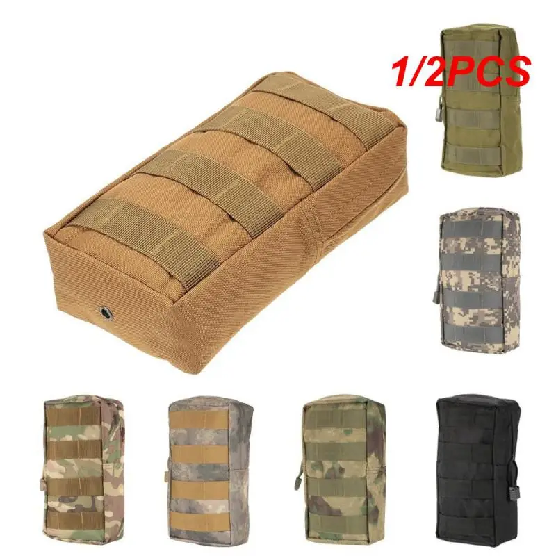 

1/2PCS Outdoor Tactical Molle Waist Bag 1000D Oxford Black Military Storage Fanny Pack For Hunting Backpack Tactical Vest