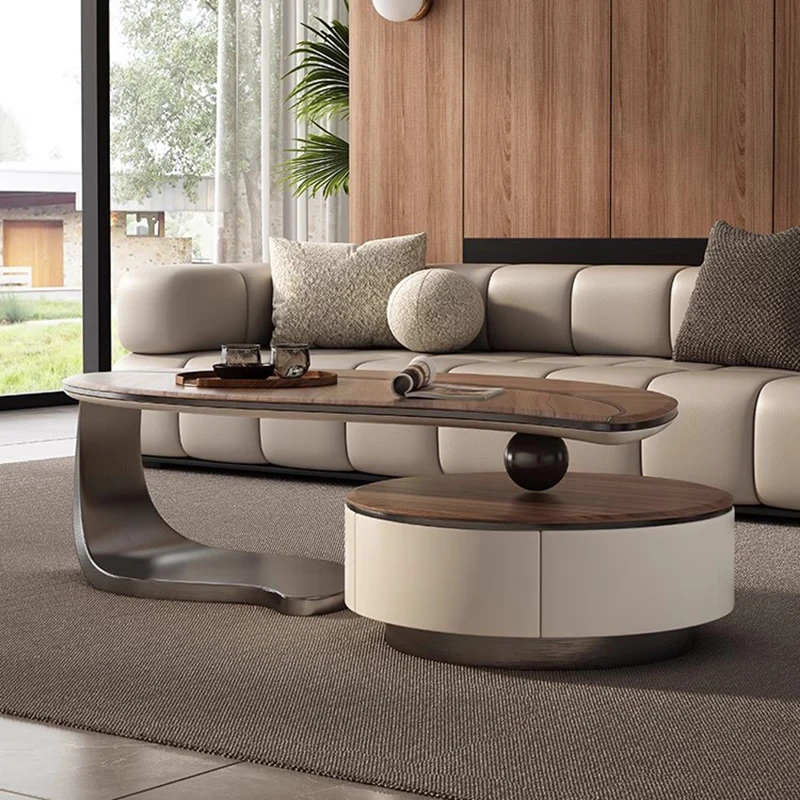 

Neat Funky Design Coffee Table Modern Wood High Storage Dining Coffee Tables Floor Console Mesa Centro Salon House Furniture