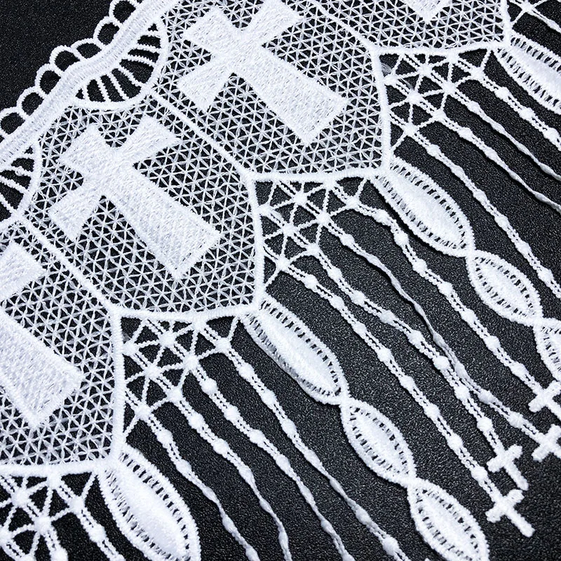 INSCRIRE cross lace cotton dress INSCRIRE cross lace cotton dress