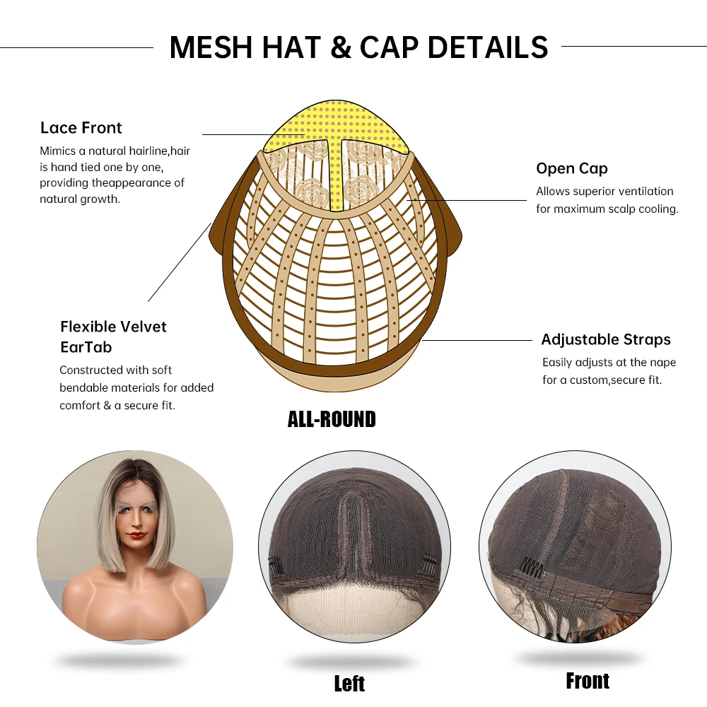 Рисунок 4 - Синтетические парики на сетке спереди