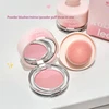 Natural Peach Pink Blusher Cream With Cute Sponge Head Matte Moisturizing Blush Palette Lasting Cheek Tint Korea Makeup Cosmetic 1
