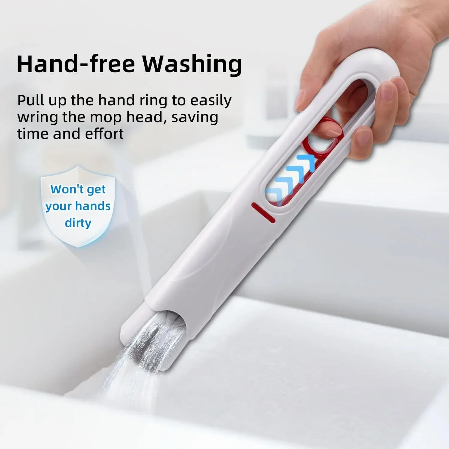 Mini Handheld Mop Folding Powerful Squeeze Home Cleaning Mops with Sponge Self-squeezing Floor Washing Mops Desk Window Car 4