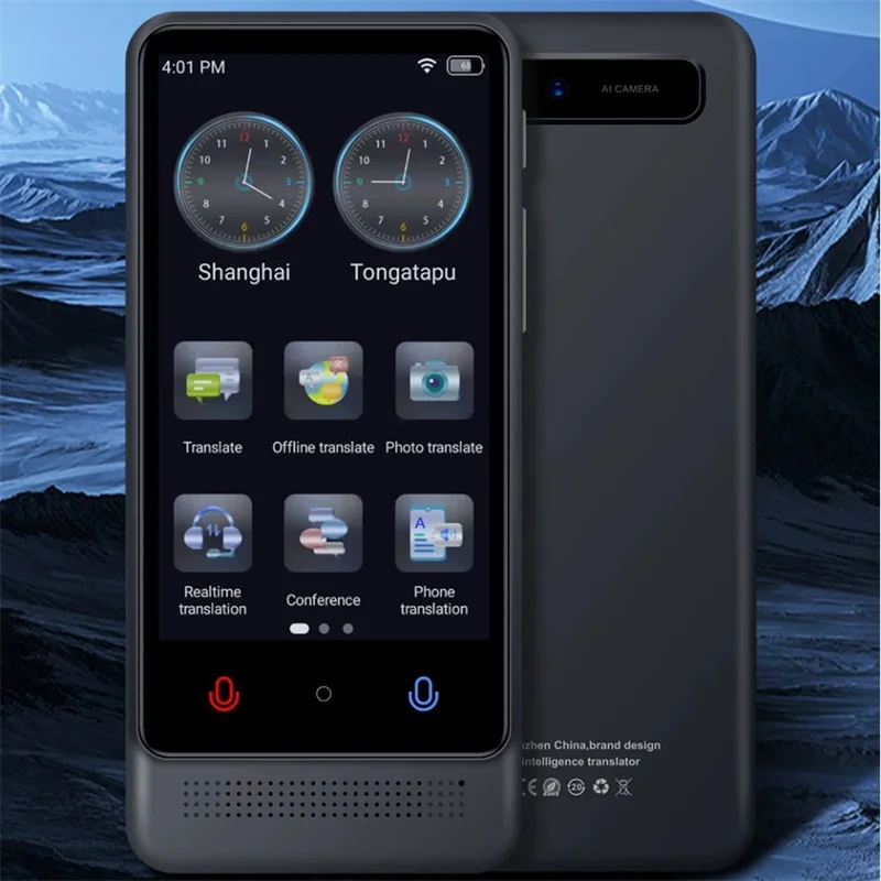 Portable Offline Cantonese M12 Translator 137 Languages Camera Text Voice Device Real-Time Smart Voice Photo Translation Machine