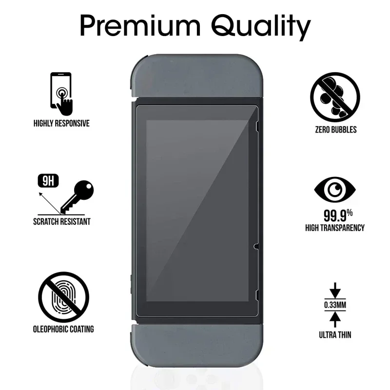 Premium Tempered Glass For Nintend Switch Lite/Switch Oled Screen Protector HD Clear Anti-Scratch Protective Films 1/2Pack nintendo switch screen protector