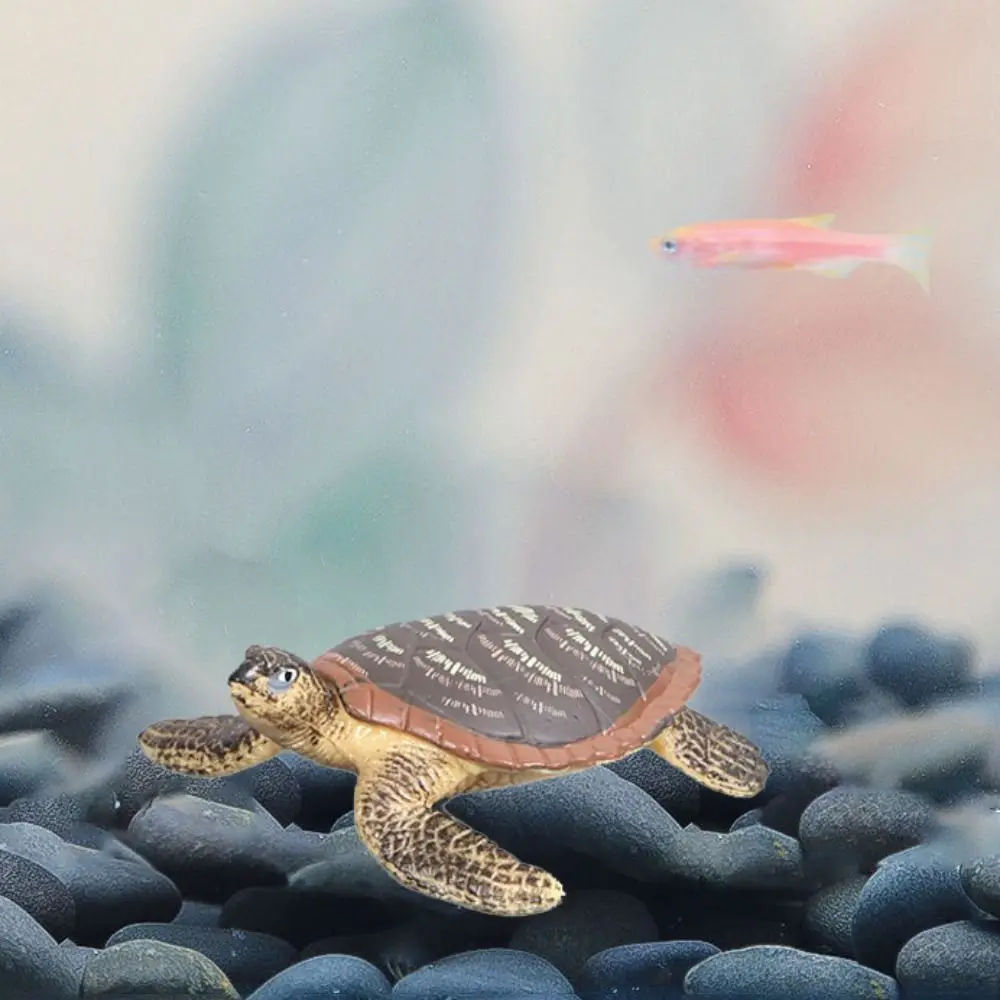 Realistic Miniatures Marine Life Sea Turtle Model Ocean Animal Tortoise Figurines Aquarium Decoration Fish Tank Accessories Toys fish tank ornaments fish tank decorations aquarium ornaments