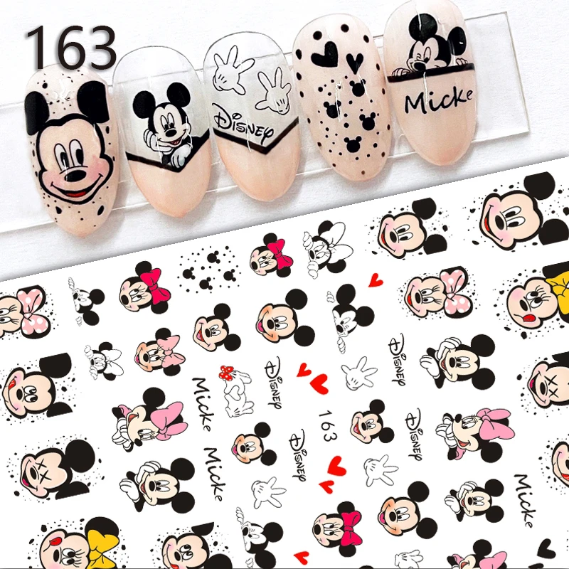 Nail Stickers 3D Cartoon Nail Art Decoration Disney Mickey Stitch Stickers Art Decals DIY Anime Supplies