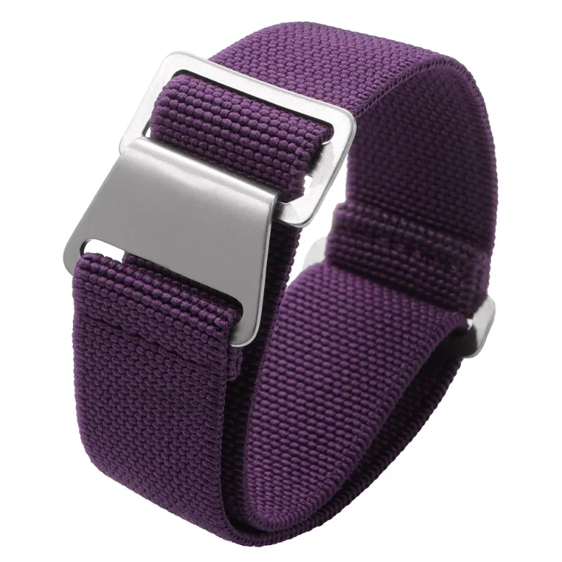 French Troops Parachute Elastic Nylon Braided Watch Band - Soft Sport Wristbelt
