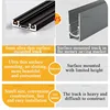 Magnetic Led Track Lights 6mm Ultra Thin 48V Surface Mount Ceiling Light System Black Magnet Rail Lamp Spotlight for Living Room 5
