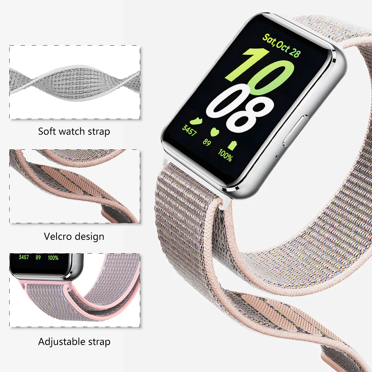 Nylon Loop Strap for Samsung Galaxy Fit 3 Smart Bracelet thumbnail 9