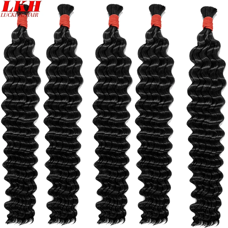 Human hair extensions Deep Wave Bulk Human Braiding for Braids No Weft