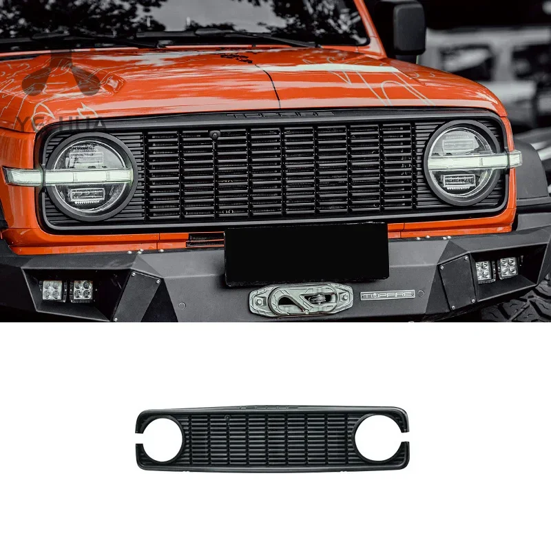 Auto gitter fit für Tank dunkler Kühlergrill modifizierte Vorderseite Retro  Kühlergrill Scheinwerfer abdeckung Rahmen Auto Außen zubehör - AliExpress