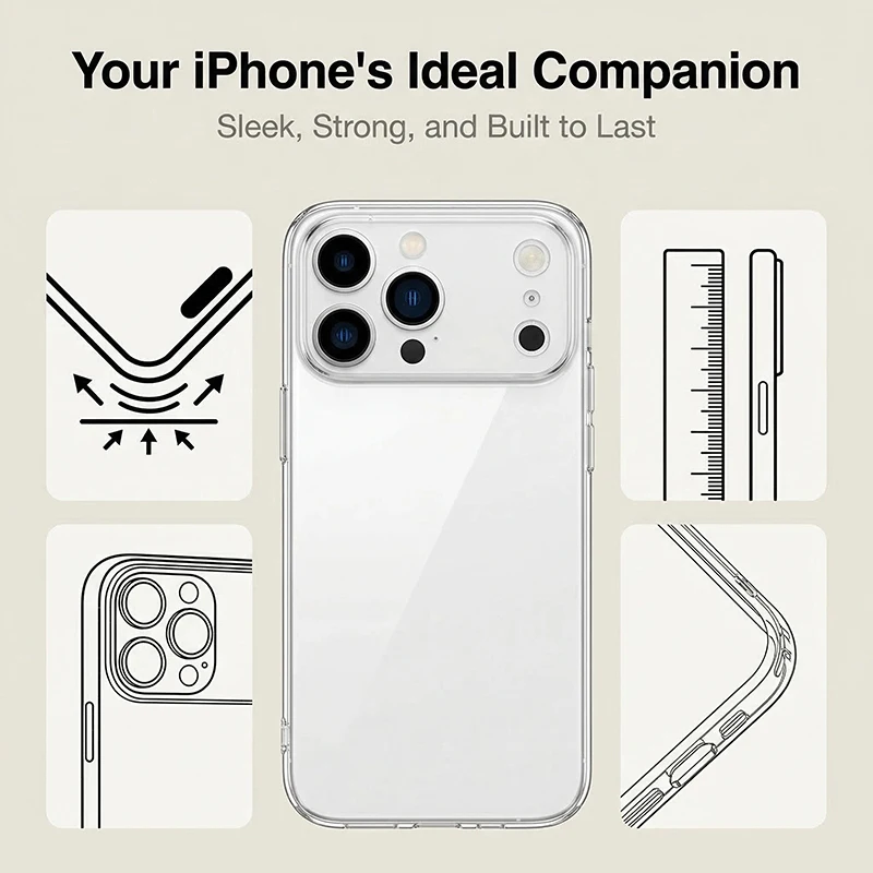 Ultra Thin Soft Silicone Camera Protection Clear Shell Slim Cover