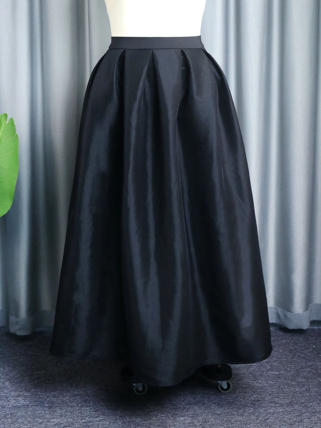 Black Plus Size Skirts for Women 4XL High Waist Chic A Line