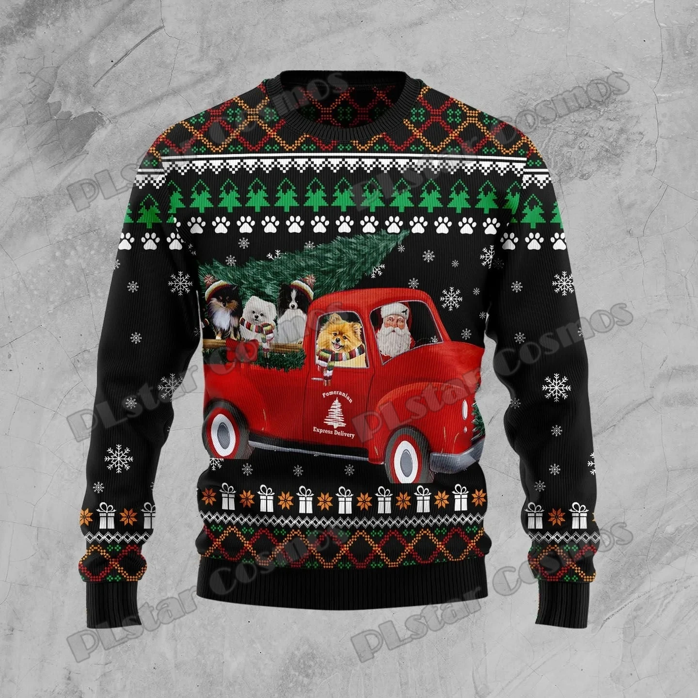 PLstar Cosmos Santa Frohe Weihnachten 3D Gedruckt Mode männer Hässliche Weihnachten Pullover Winter Unisex Casual Strickwaren Pullover MYY21 – Detail 12