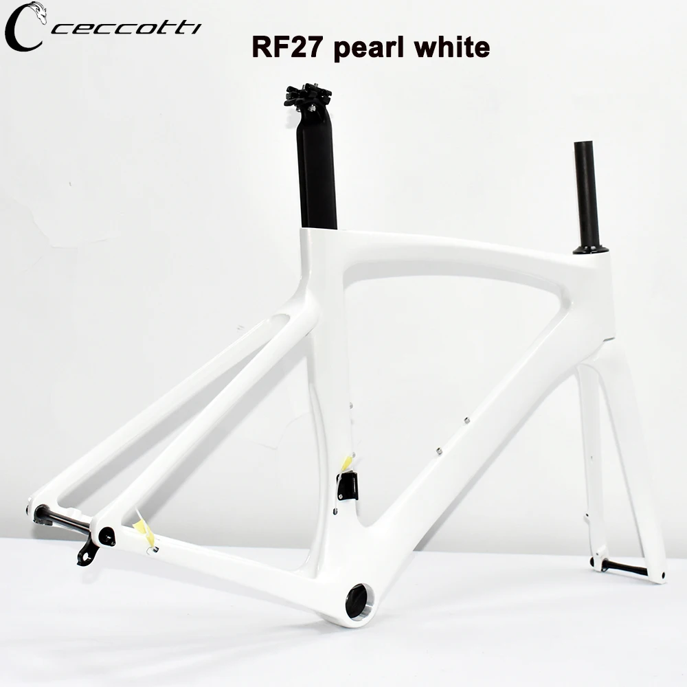 CECCOTTI RF27 Model Road Bike Frame Internal Wiring Carbon Frame T47BB Disc Brake Bicycle Frameset
