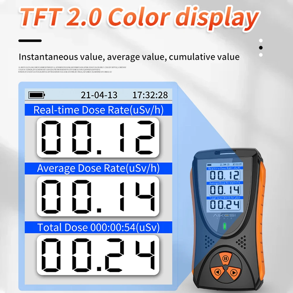 Nuclear Wastewater Geiger counter Nuclear Radiation Detector X-ray Beta Gamma Detector Geiger Counter Dosimeter Lithium battery