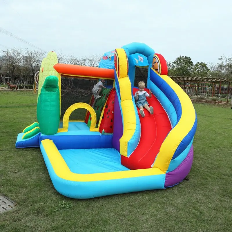 Free Shipping Inflatable Bounce House Water Slide Inflatable Castle Pool All in one Kids Bouncing Play House Including Blower free shipping 8x3m inflatable water catapult blob for sale