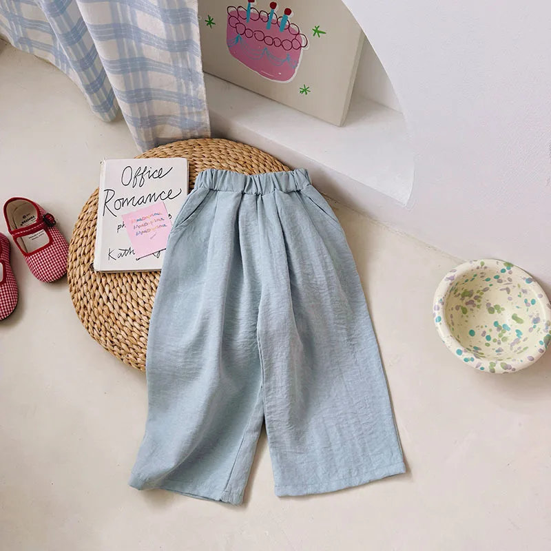 2-10T Toddler Kid Baby Girl Clothes Spring Summer Cotton Infant Girl Pant Elegant Loose Casual Trousers Soft Outfit