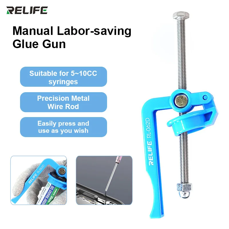 Soldering Propulsion Tool RELIFE RL-062D Manual Labor-saving Glue Booster for 5-10CC Syringe Soldering Oil High Strength Solder Mask