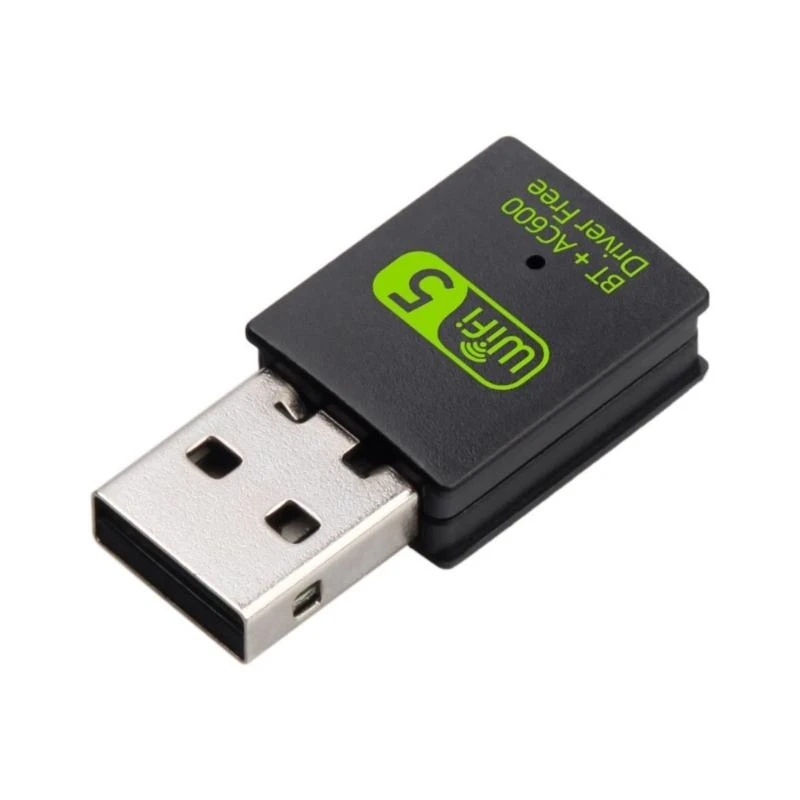 고속 인터넷 어댑터 미니 USB WiFi 어댑터 컴퓨터 사용을 위한 600Mbps 더블 밴드 무선 인터넷 동글