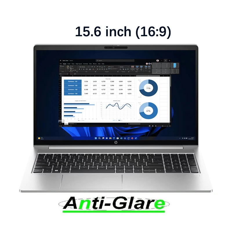 2X Copertura Protettiva Per Schermo Ultra Trasparente/Antiriflesso/Anti Raggi Blu Per Hp Probook 450 G10/455 G10 15.6 Pollici/250 G10 15.6"