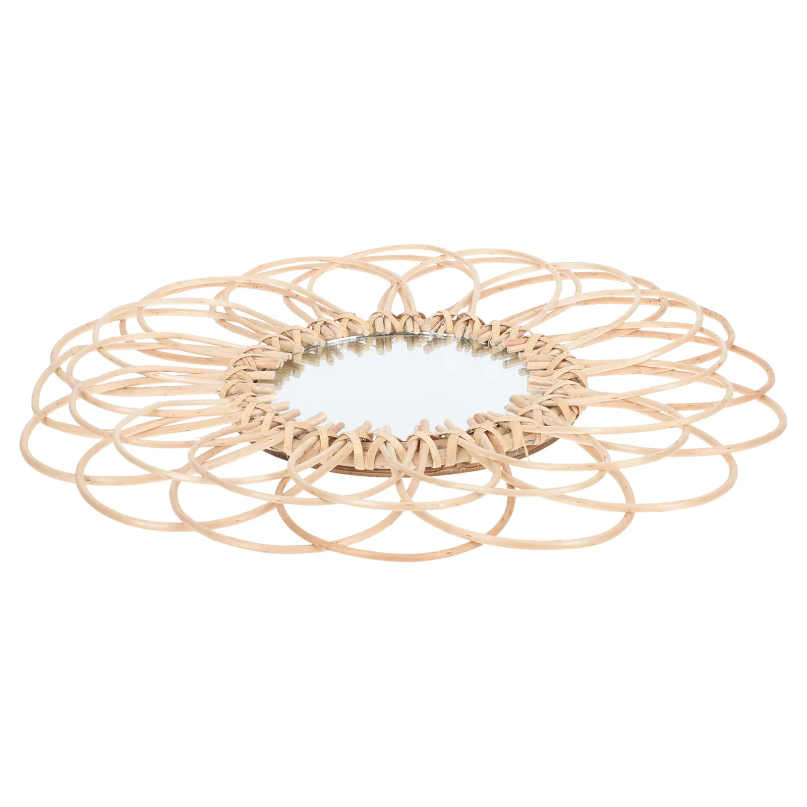 

Wicker Decorative Mirror Creative Willow Woven Wall Nordic Style Adornment Appearance Home