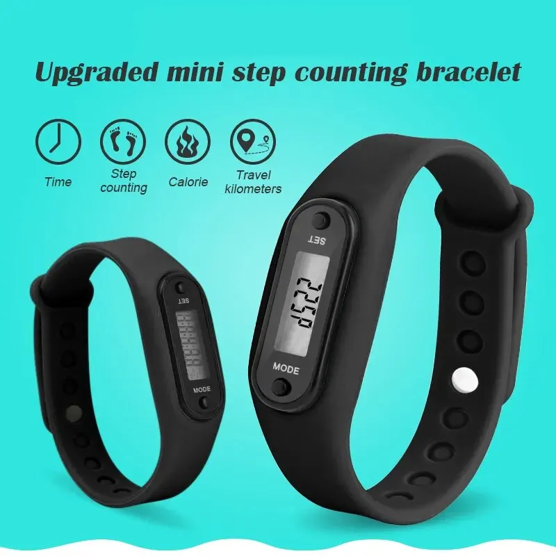 Fashion Pedometer Watch LCD Electronic Watch Student Silicone Pedometer Children's Sports Walking