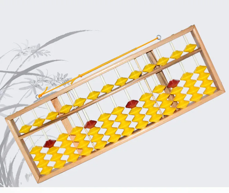 Chinese Abacus 13 Column Wood Hanger Big Size NON-SLIP Chinese Soroban Tool In Mathematics Education for Teachers 58cm wooden abacus wooden math teaching toys