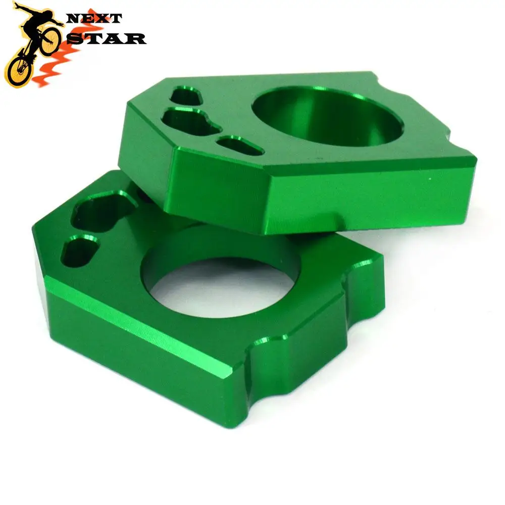 Motorcycle CNC Rear Adjuster Block Chain For KAWASAKI KX125 KX 125 KX250 2003-2008 KX250F 2004- KX450F 2006- KX 250 450