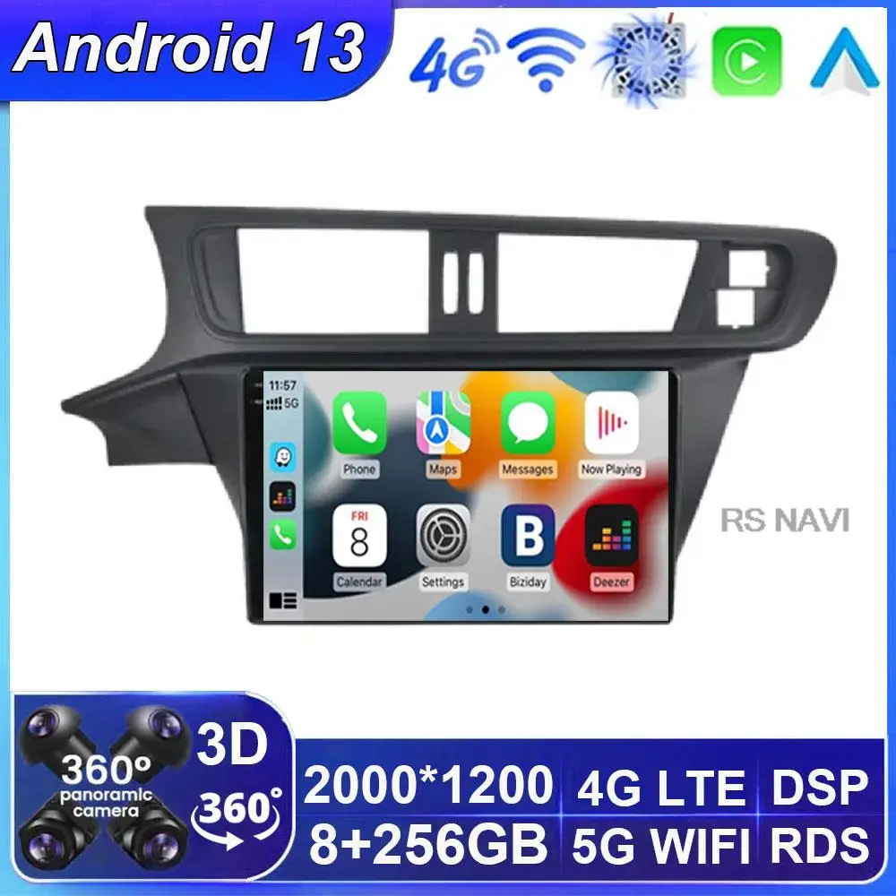 

Автомобильный мультимедийный плеер для Citroen, Android 13, Android 2010-2015, Wi-Fi + 4G, 360
