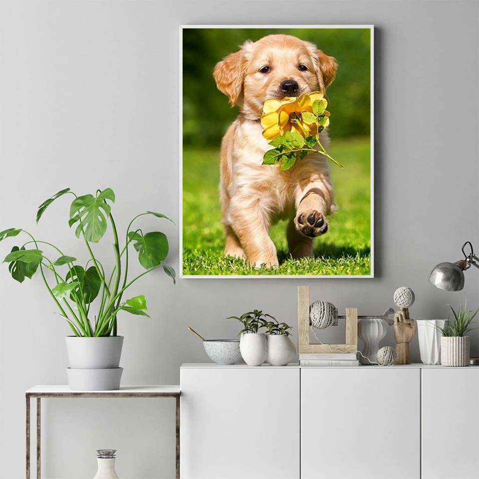 EverShine Diamond Painting Dog Full Square Drill 5D DIY Diamond Embroidery Animals Mosaic Sale Rhinestone Art Home Decor