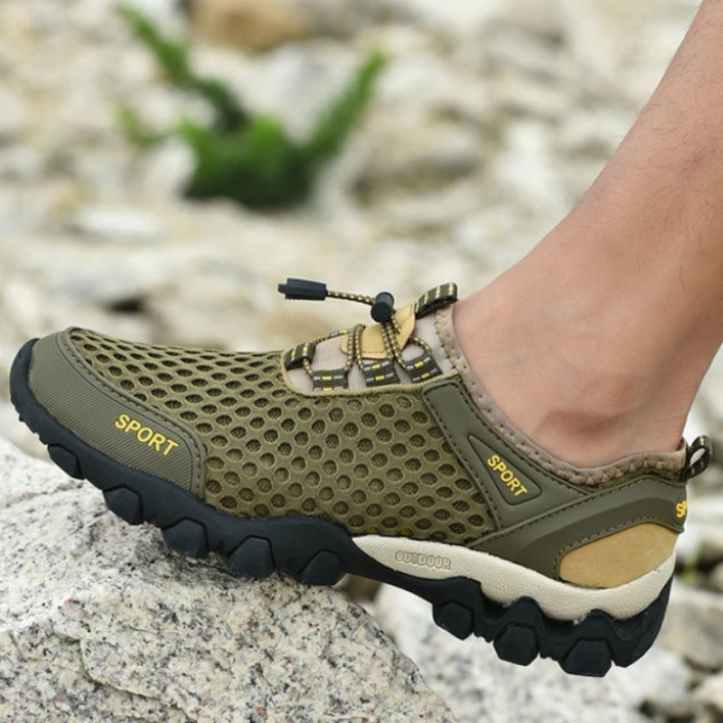 2024 New Anti-slip Wear-resistant Hiking Shoes for Men Summer Fashion Breathable Mesh Men's Casual Sport Shoes Zapatillas Hombre