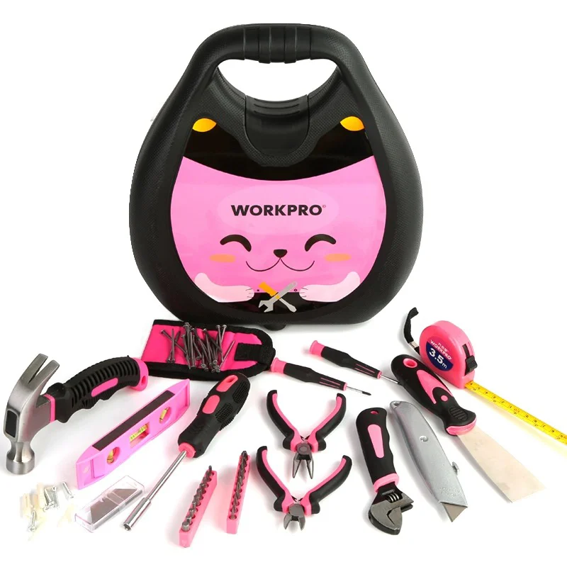 

78PC Pink Home Tool Set Beetle Shape Combination Manual Car Toolbox 78 Pieces