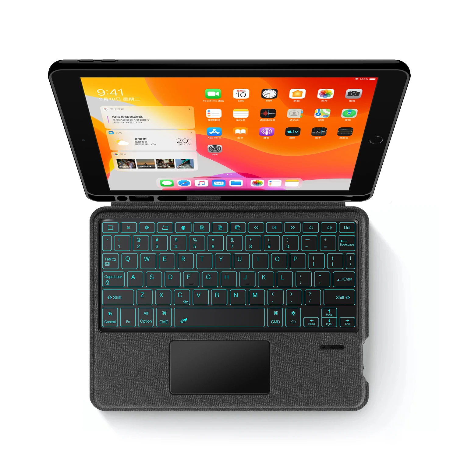 Enhanced Wireless Backlit Keyboard Case with TouchPad and Detachable Cover