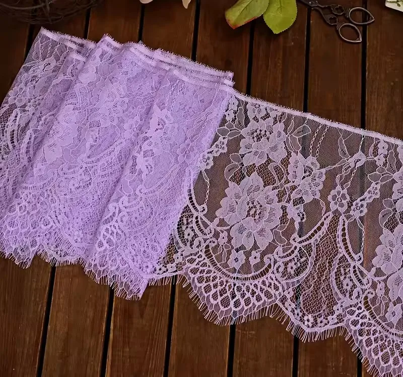 Lace Fabric lace fabric lace sewing supplies lace sewing accessories lace decoration lace accessories lace garment accessories 3 M/lot France Eyelash lace trim Underwear sewing fabric DIY wedding decoration decorative lace for garments
