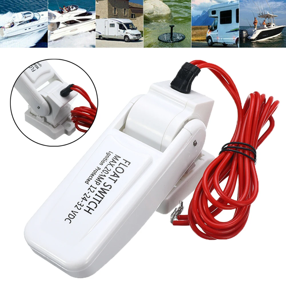 1Pc 12/24/32V Bilge Pump Automatic Control Switch for Electric Marine Boat RV Campers Submersible Water Pumps Float Switches scjyrxs qty5 parking pdc switches auxiliary ops automatic radar switch button for vw golf mk6 1td927122 1k0 927 122 a