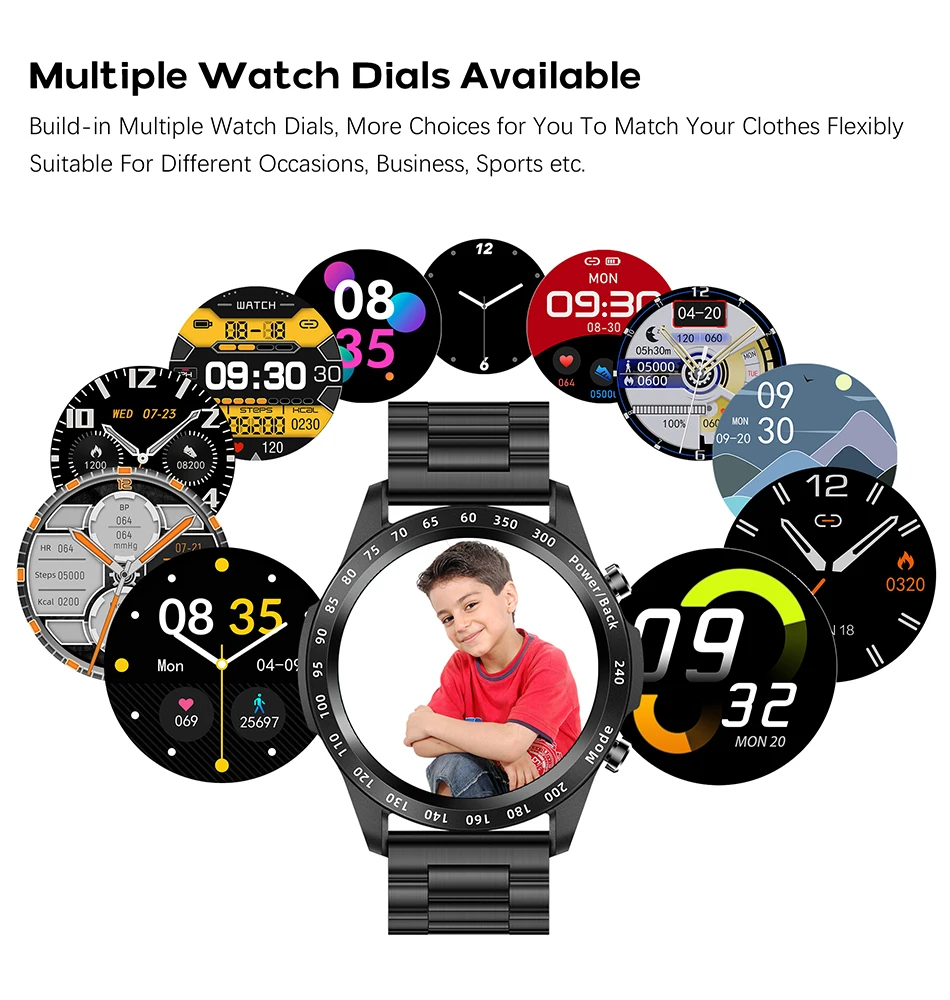 2022 Men Smart Watch Heart Rate Blood Pressure IP67 Waterproof Sports Fitness Luxury Watch Bluetooth Call Smartwatch Music Clock