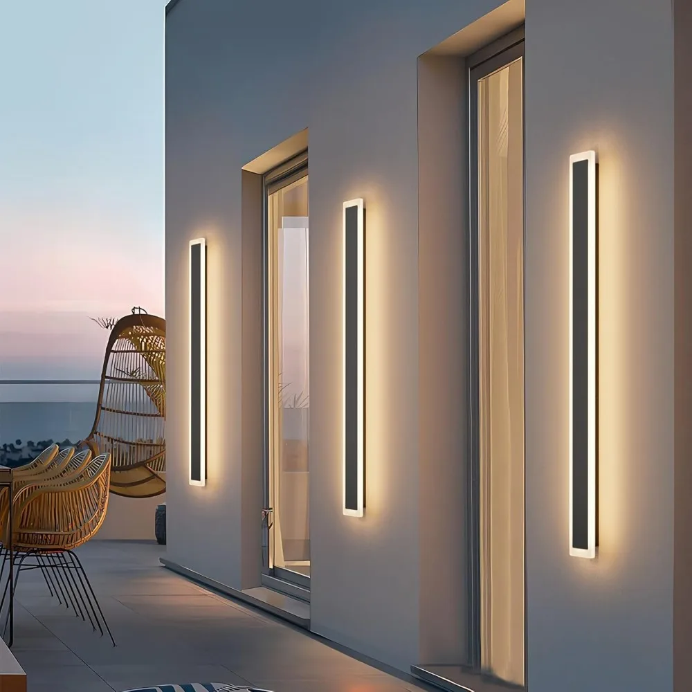 

Two-piece Outdoor Wall Light Long Modern LED Wall Light Waterproof Lighting for Garage Houses Energy Conservation