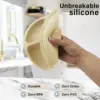5PCS Silicone Baby Tableware Set Divided Plates Suction Cup Bowl Spoon Fork Dishes For Toddler Training To Eating Safe BPA Free 6