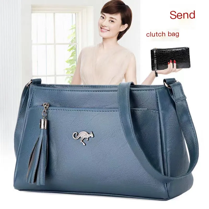 

Vintage Soft Leather Women Shoulder Bags Luxury Handbags Commuter Bag Designer Small Crossbody Bags for Women 2022 Messenger Bag