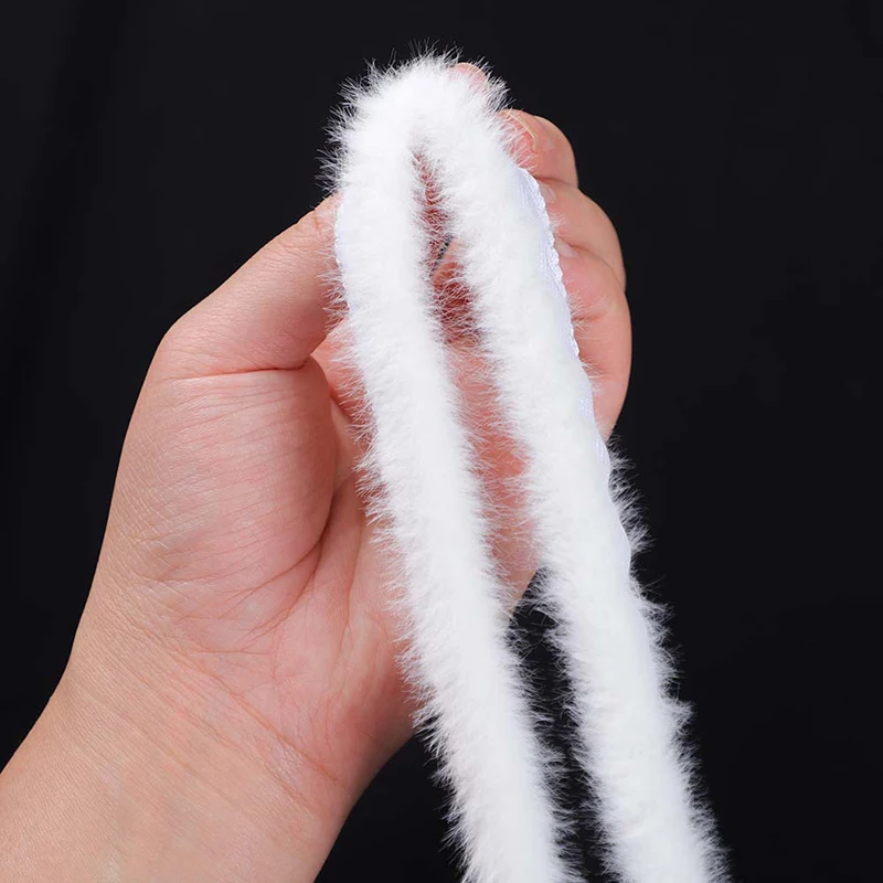 1M Soft Faux Mink Fur Trim Fluffy Apparel Trimming Plush Fabric Ribbon Tapes Garment Collar Hat Crafts Diy Sewing Accessories fur fabric