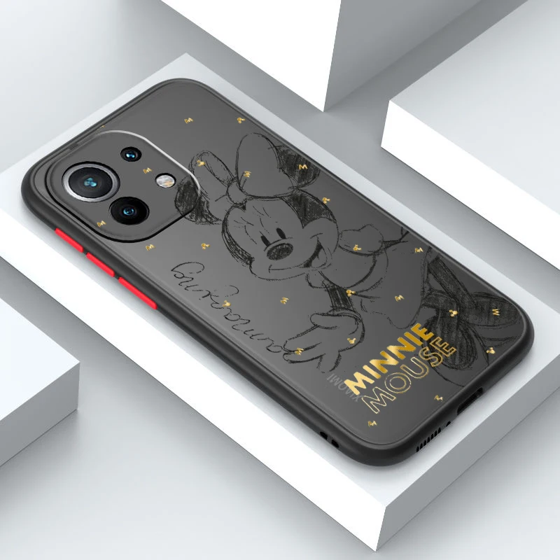 

Cute Minnie Mickey For Xiaomi Mi 13 12 12S 12T 12X 11 11T 10 9T Lite Pro Ultra Frosted Translucent Hard Phone Case Phone Case