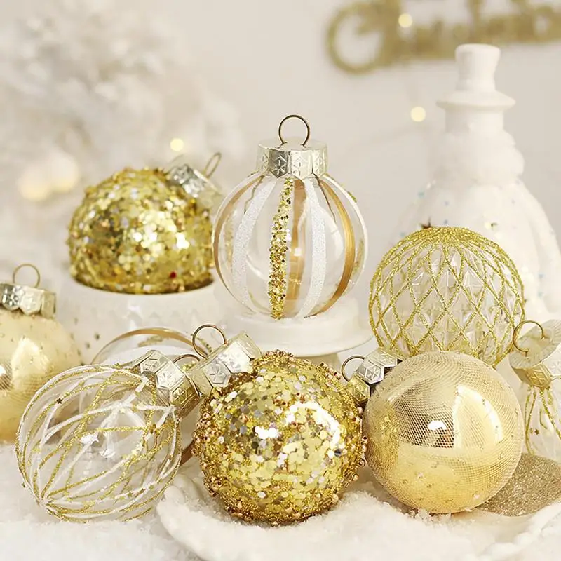 25pcs Christmas Tree Balls Christmas Tree Ornaments Ball Xmas Hanging Christmas  Navidad Pendant Ball  Holiday Party Decorations gold glitter christmas tree top iron star christmas decorations for home xmas tree ornaments navidad new year 2021 natal noel