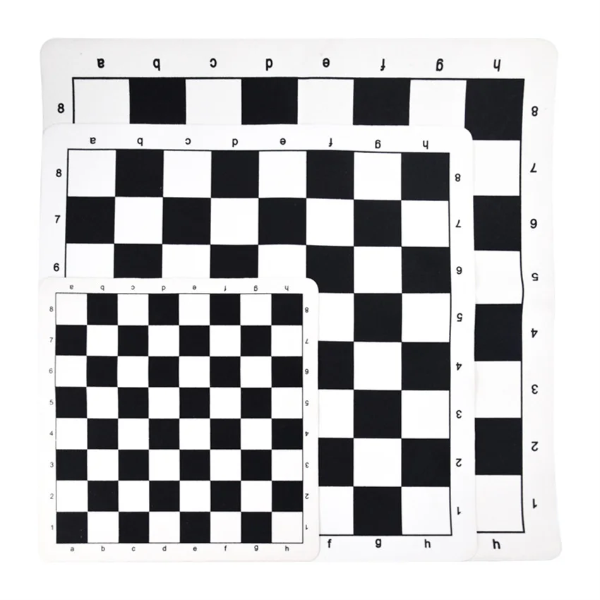 Board Game Foldable Chess Board Table Games Folding Chess Board Foldable Chess Board Soft Leather 43X43CM Portable Soft Rollable Leather Durable Chessboard International Chess Board