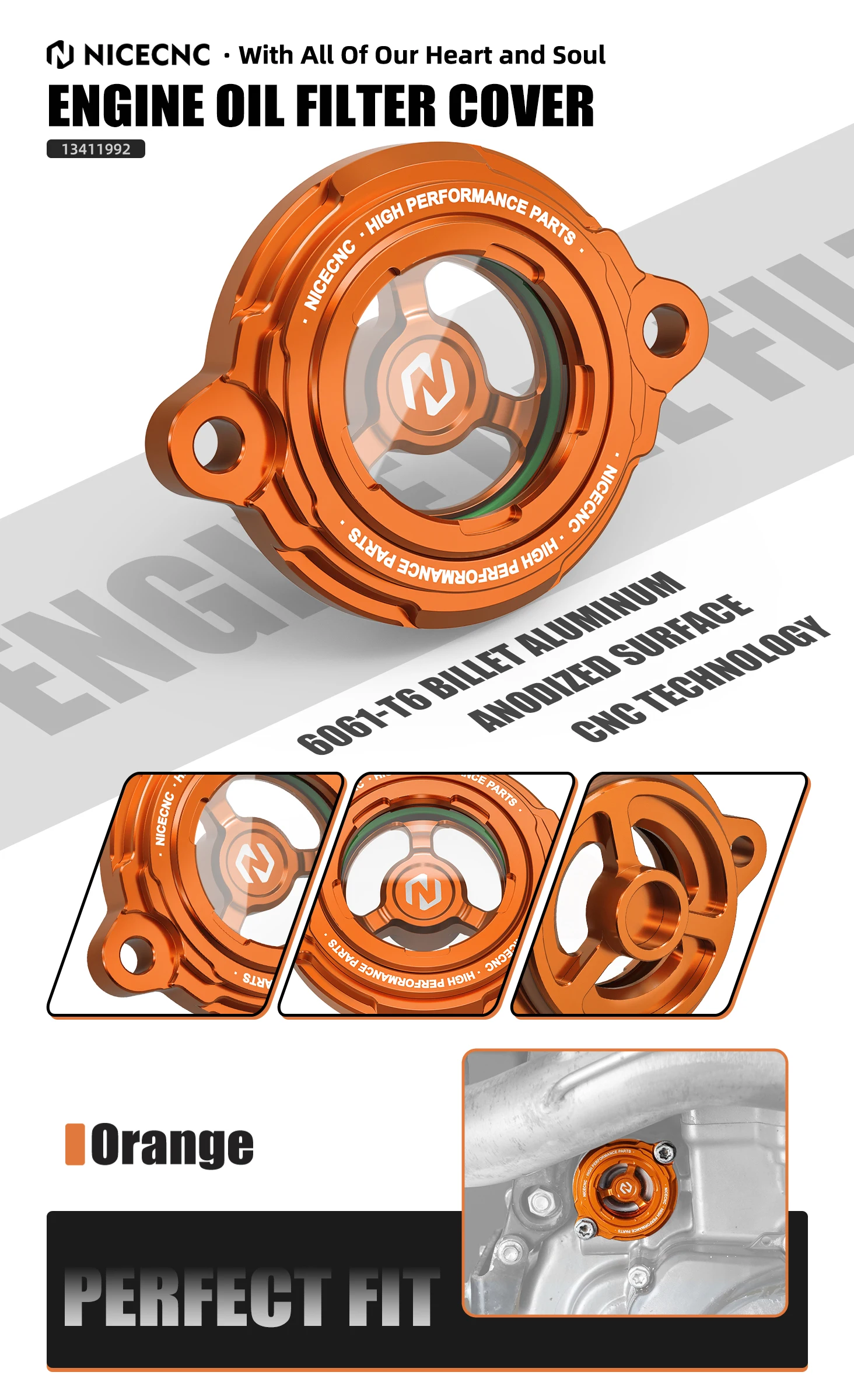 Für KTM 790 890 Duke Adventure/R Motorölfilterabdeckung 690 Enduro/R SMC/R Duke/R 1290 Super Adventure R/S/T Super Duke R/GT – Detail 7